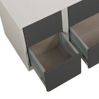 BELLAGIO Шкафчик подвесной совместимый с тумбой c двумя ящиками 55302 Grigio nuvola 35x46x48 - Gidratop.ru изображение