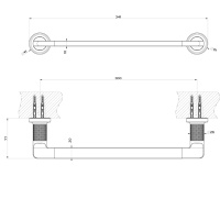 GESSI INCISO полотенцедержатель, 30 см, цвет: nero XL - Gidratop.ru изображение