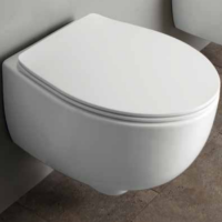 Унитаз подвесной безободковый 54х35 см, цвет: белый - Gidratop.ru изображение