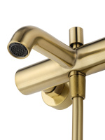Смеситель для ванны с душем WONZON & WOGHAND STICK, Брашированное золото (WW-88639017- BG) - Gidratop.ru изображение