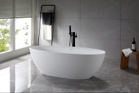 Ванна Solid Surface Vincea VBT-4S01MW, 1700*760*560, белый мат., слив-перелив в комплекте - Gidratop.ru изображение