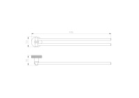 Полотенцедержатель поворотный WONZON & WOGHAND MAJESTIC, Черный/Золото (WW-9231) - Gidratop.ru изображение