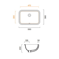 Catalano Italy Раковина 55*38см встраиваемая под столешницу с переливом, цвет белый глянцевый - Gidratop.ru изображение