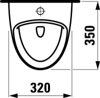 Писсуар Laufen Caprino Plus 8.4206.2.000.000.1 подвод воды наружный - Gidratop.ru изображение