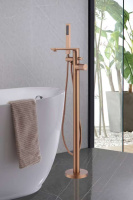 Смеситель ABBER Rund AF8715MRG напольный, розовое золото матовое - Gidratop.ru изображение