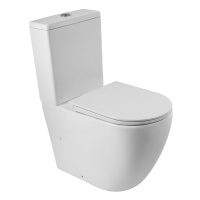 Унитаз-компакт безободковый BelBagno SFERA-R BB2141CPR/BB902SC - Gidratop.ru изображение
