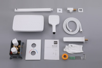 Душевая система ABBER Weiss Insel AF8050W скрытого монтажа с изливом, термостат, белый - Gidratop.ru изображение