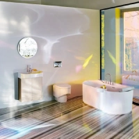 Унитаз напольный Laufen Sonar 8.2334.1.757.000.1 безободковый, цвет белый матовый - Gidratop.ru изображение