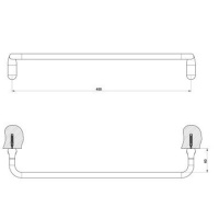 Gessi Goccia полотенцедержатель 45см, цвет: хром - Gidratop.ru изображение