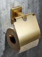 Держатель для туалетной бумаги с крышкой WONZON & WOGHAND ROMA, Бронза (WW-7226) - Gidratop.ru изображение