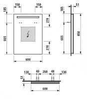 Зеркало с подсветкой Laufen Case 4472259961441 60*48 см - Gidratop.ru изображение