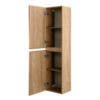 MOLVENO Шкаф подвесной с двумя распашными дверцами с доводчиками, с двумя полками, Noce Chiaro, 400x300x1600, MOLVENO-1600-2A-SC-NC - Gidratop.ru изображение