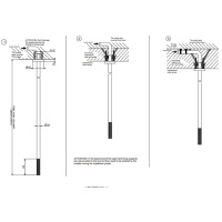 GESSI 316 излив потолочный для удаленного управления, длина под заказ(365-1900мм), цвет: brushed black metal pvd - Gidratop.ru изображение