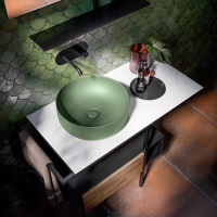 Раковина-чаша 40х15 см, без отв., цвет: Verde muschio - Gidratop.ru изображение