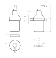 RELAX-SOIS-V-IN Диспенсер для мыла подвесной, стекло, исполнение сатин - Gidratop.ru изображение