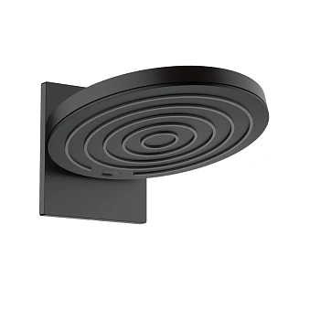 Верхний душ с держателем Hansgrohe Pulsify 24150670 S, 26 см, 1 режим струи, черный матовый, диск графит