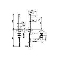Gessi Ingranaggio смеситель для раковины высокий, излив короткий. С донным клапаном и соединительными шлангами, цвет: хром - Gidratop.ru изображение