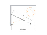 Душевая шторка на ванну CEZARES LIBERTA-V-1-TB-80/155-C-Cr - Gidratop.ru изображение
