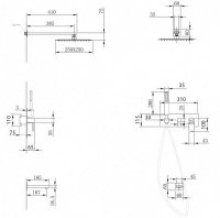 Душевая система ABBER Daheim AF8217SP скрытого монтажа с изливом, сатин - Gidratop.ru изображение