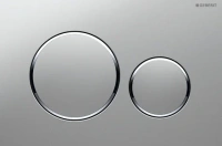 Клавиша Geberit Sigma 115.882.KN.1 Type 20 рамка и кнопки: хром матовый, обод: хром глянец, двойной смыв - Gidratop.ru изображение