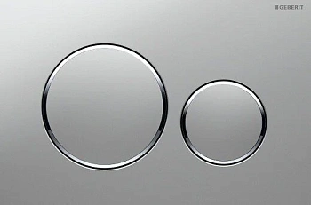 Клавиша Geberit Sigma 115.882.KN.1 Type 20 рамка и кнопки: хром матовый, обод: хром глянец, двойной смыв