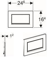 Клавиша Geberit Sigma Type 30 115.893.JT.1, белый, смыв/стоп (не оставляет отпечатки пальцев) - Gidratop.ru изображение