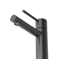 RELAX-LS2-NOP Смеситель для раковины однорычажный с донным клапаном, черный матовый - Gidratop.ru изображение