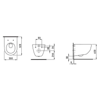 Подвесной унитаз Laufen Pro New 8.2096.6.400.000.1 с покрытием LCC - Gidratop.ru изображение