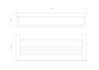 Полотенцедержатель с полкой WONZON & WOGHAND CARBON, Черный (WW-7781) - Gidratop.ru изображение