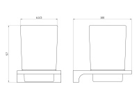 Стакан для зубных щеток с держателем WONZON & WOGHAND ECLIPSE, Глянцевое золото (WW-9121-LG) - Gidratop.ru изображение
