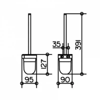 Ершик Keuco City.2 02764010100 с ручкой - Gidratop.ru изображение