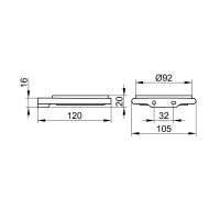 Мыльница Keuco Edition 400 11555139000, хром черный шлифованный - Gidratop.ru изображение
