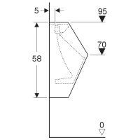 Писсуар Geberit Renova Plan 235100000, цвет белый - Gidratop.ru изображение