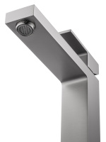 Смеситель для раковины высокий WONZON & WOGHAND CUBE, Темный графит (WW-88239016-BGM) - Gidratop.ru изображение