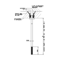 GESSI 316 излив потолочный для удаленного управления, длина под заказ(365-1900мм), цвет: steel brushed - Gidratop.ru изображение