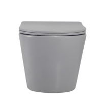 Унитаз ABBER Bequem AC1102MG подвесной серый, безободковый - Gidratop.ru изображение