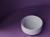 Умывальник чаша накладная круглая Element 355x355x150мм - Gidratop.ru изображение