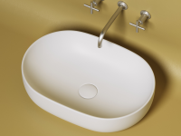 Умывальник чаша накладная овальная (цвет Белый Матовый) Element 600x415x135мм - Gidratop.ru изображение