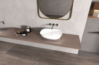 Раковина накладная ABBER Stein AS2637 белая матовая - Gidratop.ru изображение