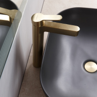 Раковина накладная керамическая, прямоугольная, серая матовая, BB1302-H311, 500x400x140 - Gidratop.ru изображение