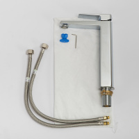 ARLIE Смеситель для накладных раковины, без донного клапана, хром ARL-LMC-CRM - Gidratop.ru изображение