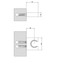 Gessi Rettangolo держатель неподвижный для душевой лейки, цвет: хром - Gidratop.ru изображение