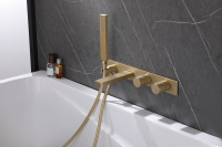 Смеситель ABBER Rund AF8730G для ванны скрытого монтажа, золото матовое - Gidratop.ru изображение