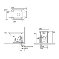 Унитаз напольный пристенный 55х37см, цвет: белый - Gidratop.ru изображение