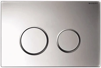 Клавиша Geberit Sigma Type 20 115.778.KH.1, рамка и кнопки: хром глянцевый, обод: хром матовый, двойной смыв, пластик