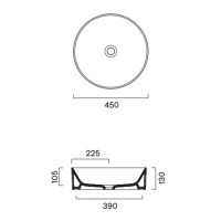 Catalano Zero Раковина D45 см, на столешницу, цвет белый глянцевый - Gidratop.ru изображение