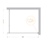 Душевая перегородка BelBagno KRAFT-L-1-120-C-NERO - Gidratop.ru изображение