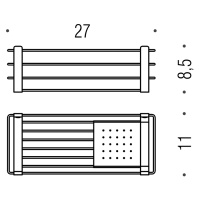 Colombo Angolari Полка металлическая, подвесная, цвет: PVD золото матовое - Gidratop.ru изображение