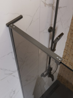 Душевая перегородка BelBagno UNO-L-1-TB-90-BR-GM - Gidratop.ru изображение