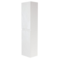 MOLVENO Шкаф подвесной с двумя распашными дверцами с доводчиками, с двумя полками, Bianco Ghiaccio, 400x300x1600, MOLVENO-1600-2A-SC-BG - Gidratop.ru изображение